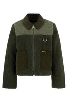 Barbour Malena Cropped Fleece - Olive/Light Moss