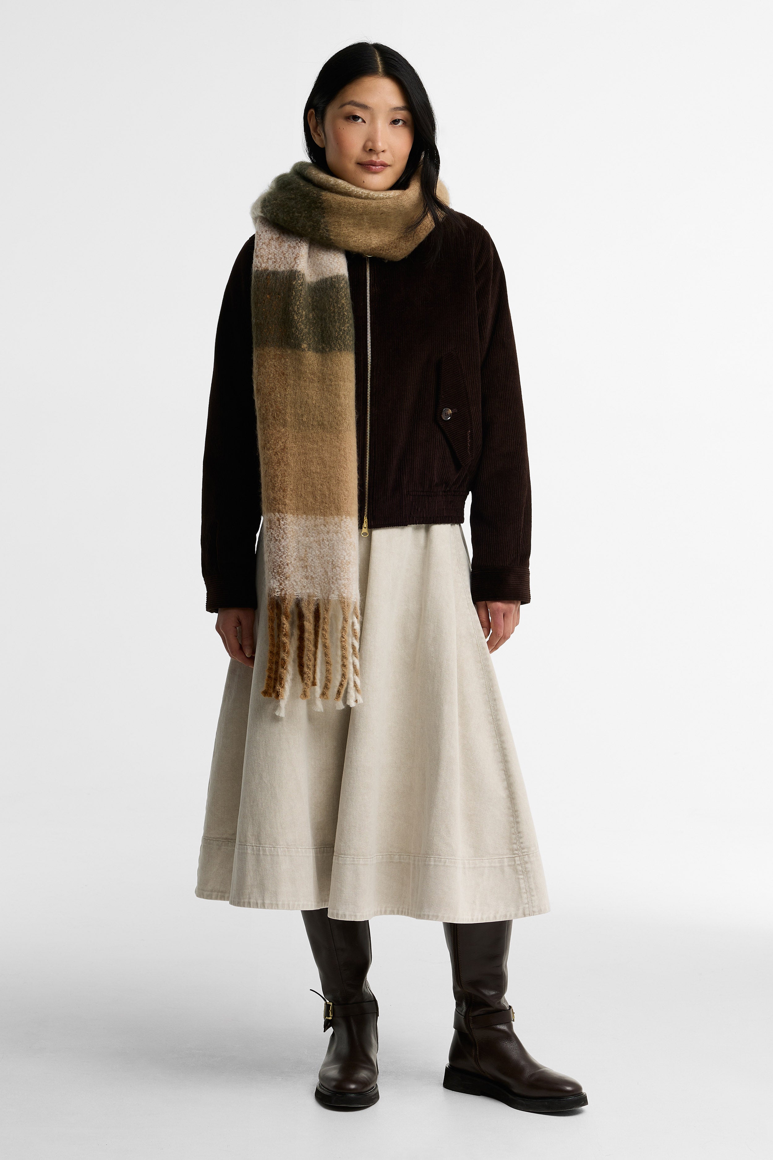 Barbour Marie Check Scarf - Classic Beige LSC0460_BE31_OS