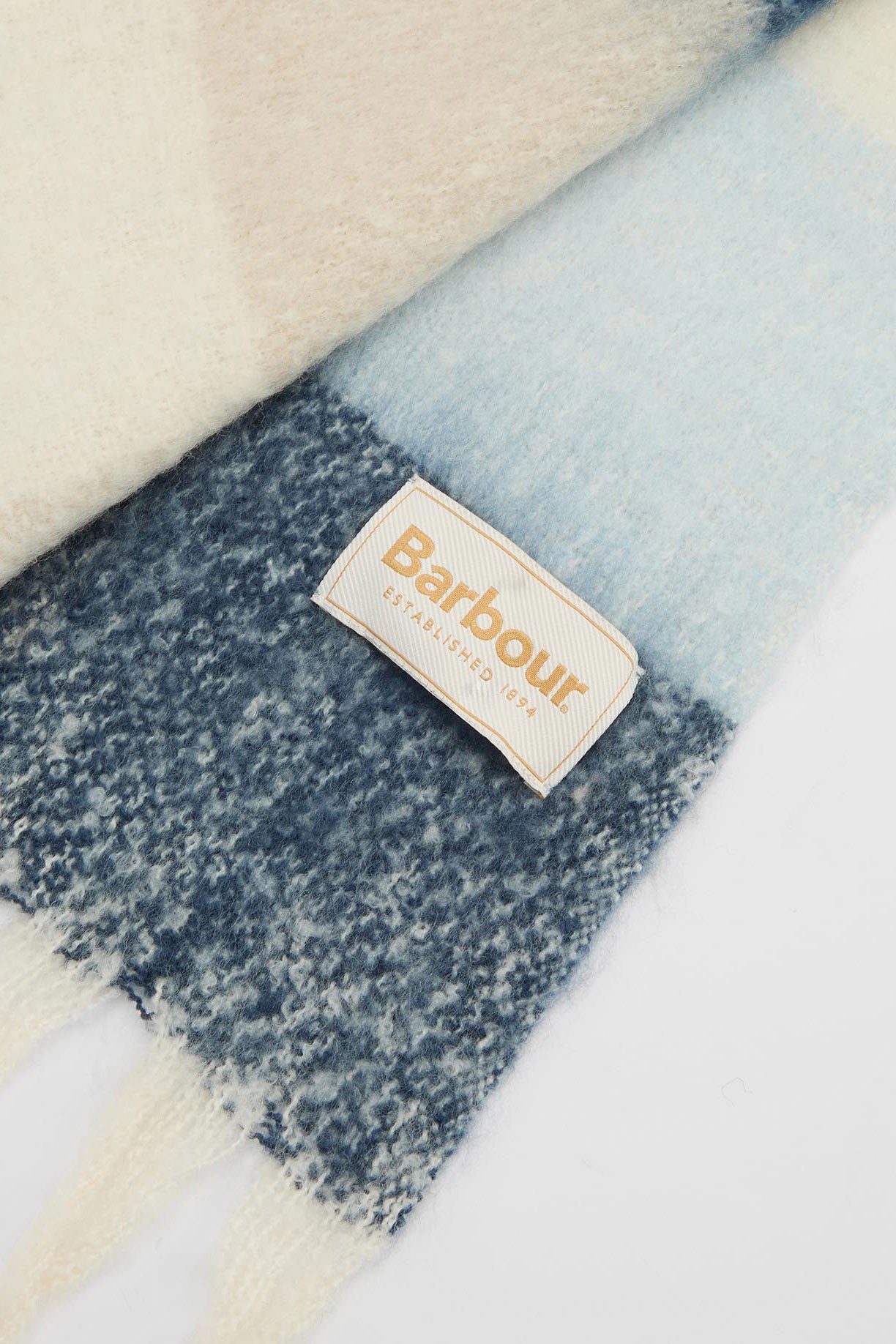 Barbour Marie Check Scarf - Ice Blue Check LSC0460_BL17_OS