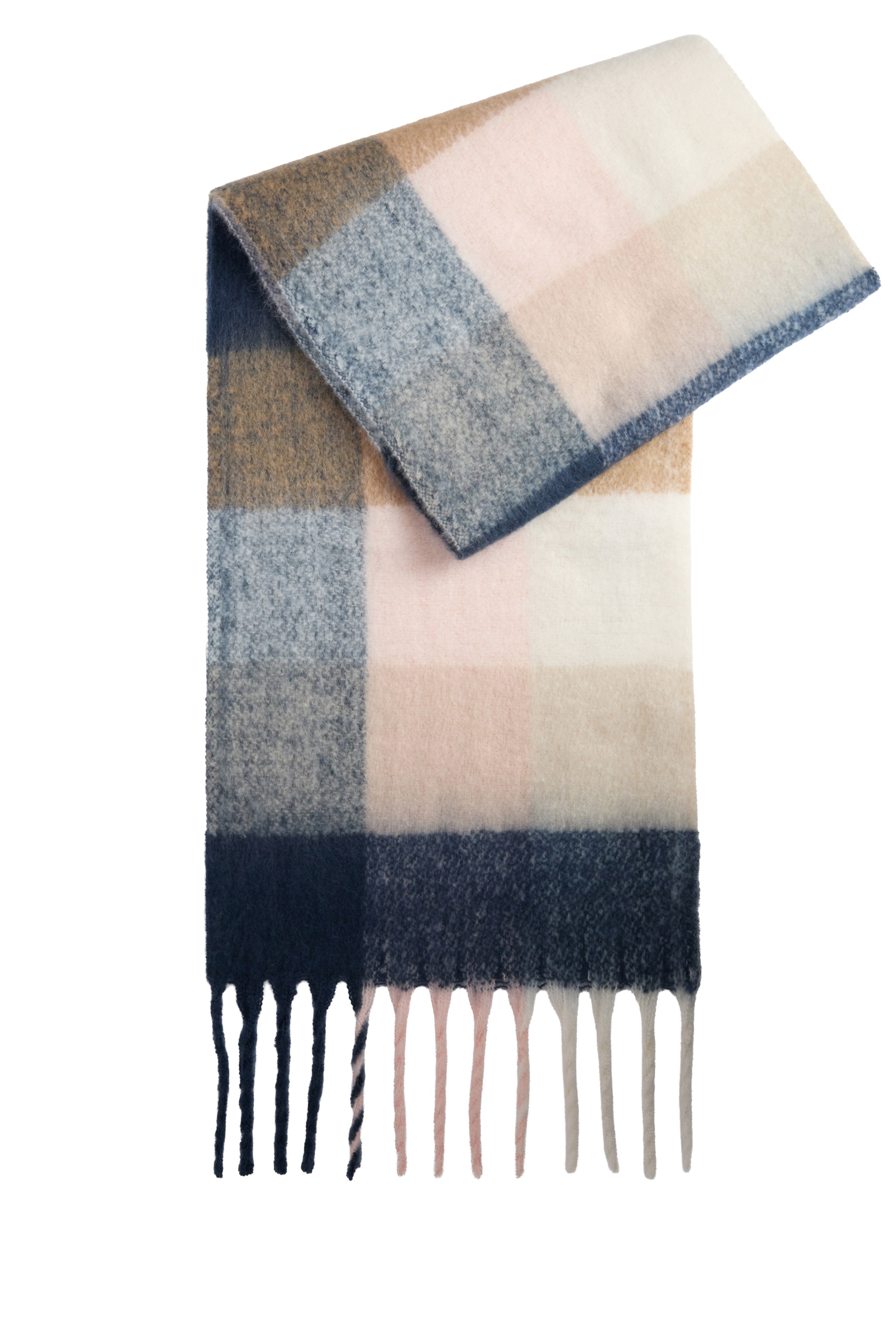 Barbour Marie Check Scarf - Navy/Blush Pink LSC0460_NY91_OS