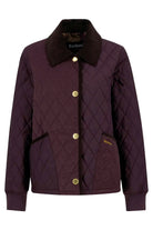 Barbour Marla Quilted Jacket - Black Cherry/Dark Brown