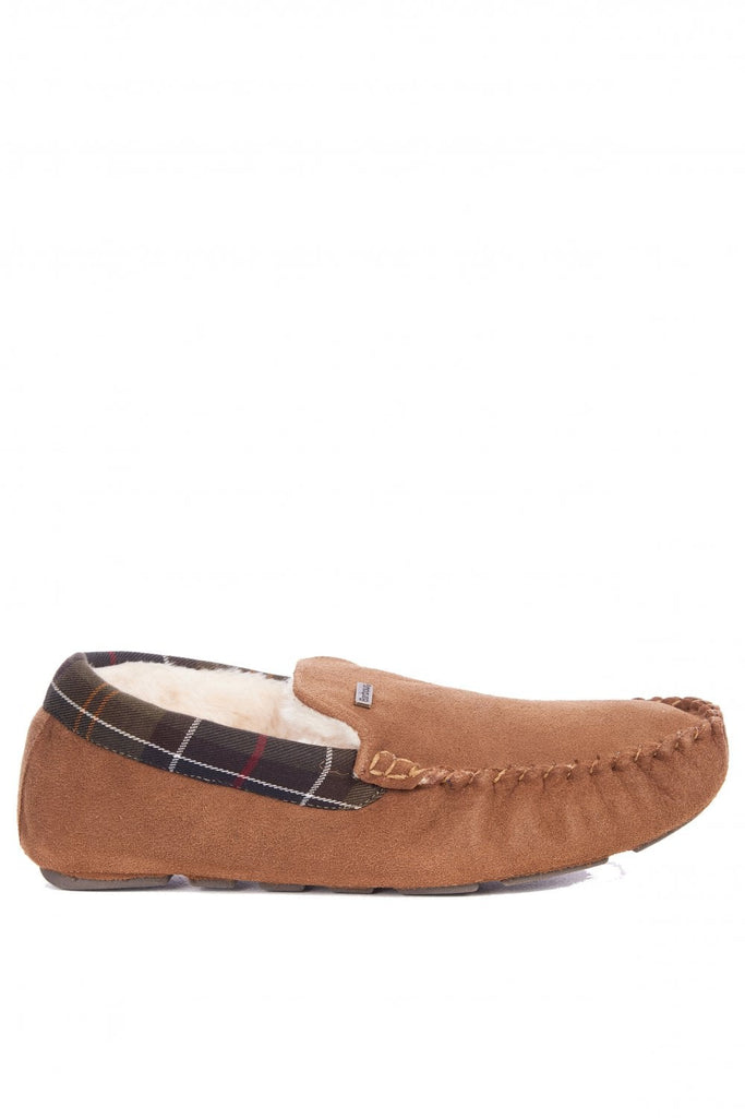 Barbour Mens Monty Suede Slippers - Camel Suede