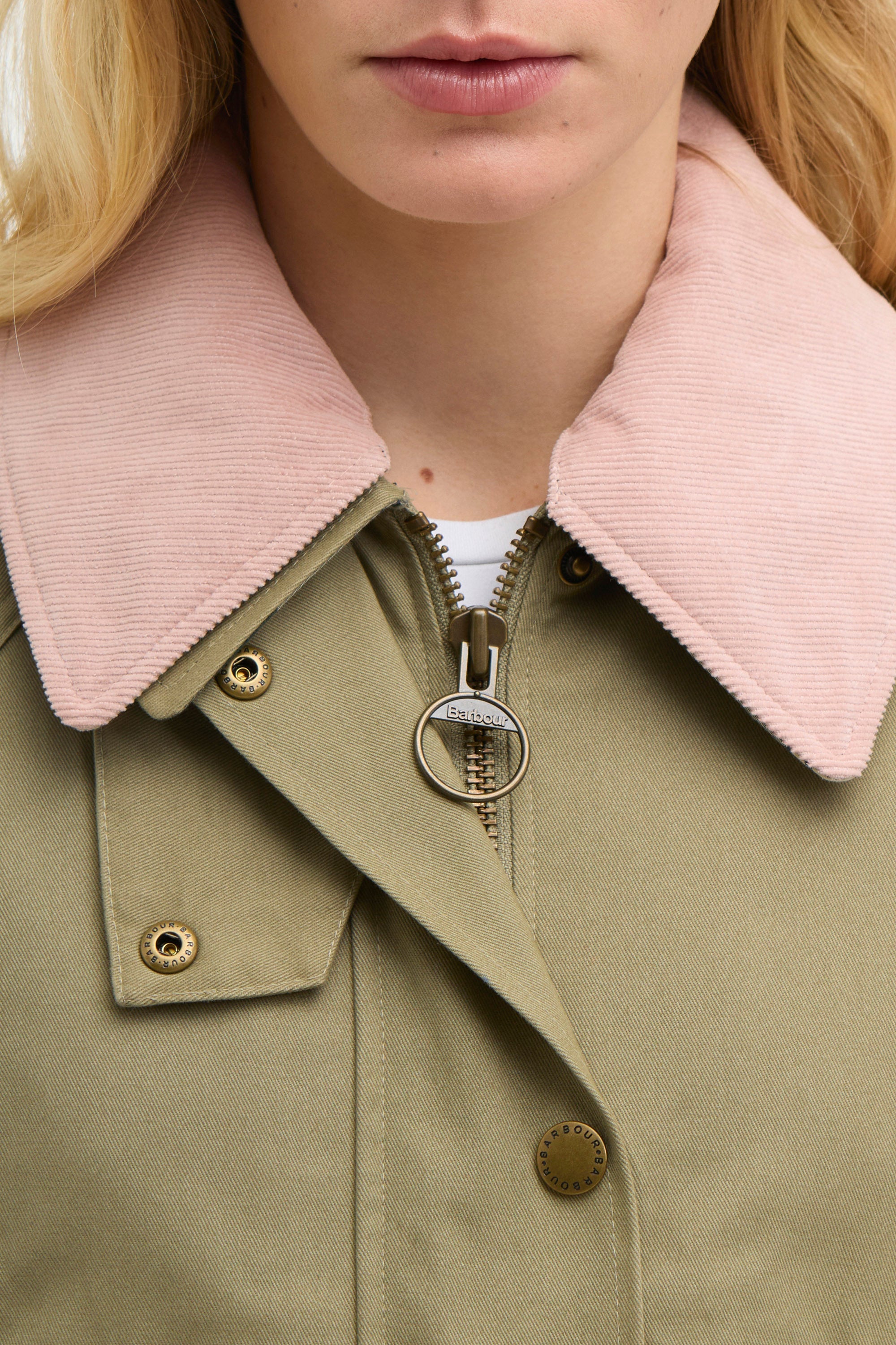 Barbour Modern Beadnell Jacket - Bleached Olive/Ancient/Gardenia