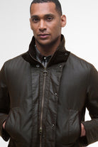 Barbour Modern Border Waxed Jacket - Dark Brown