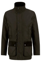 Barbour Modern Border Waxed Jacket - Dark Brown