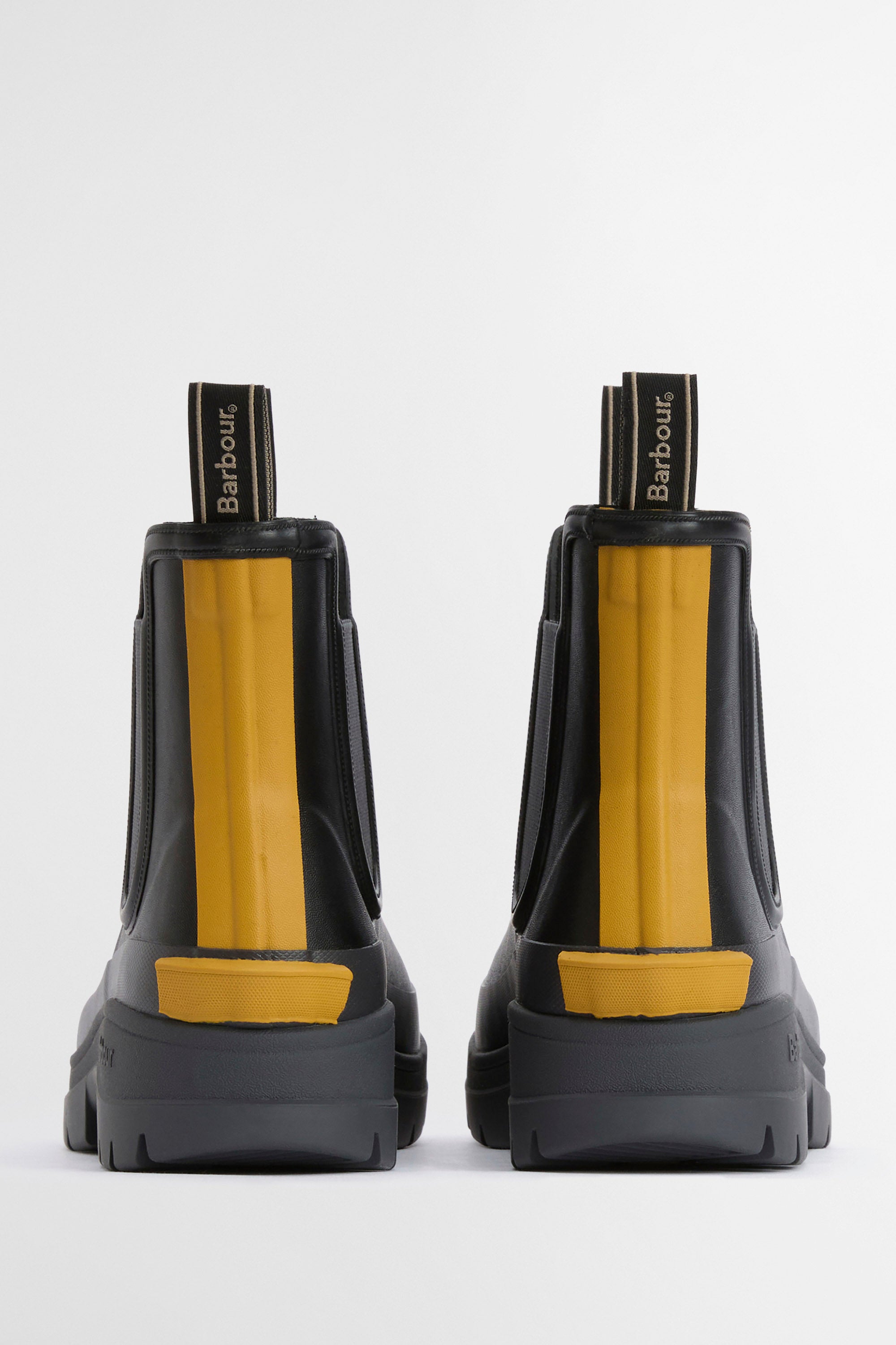 Barbour Nimbus Chelsea Wellington Boots - Black/Ochre