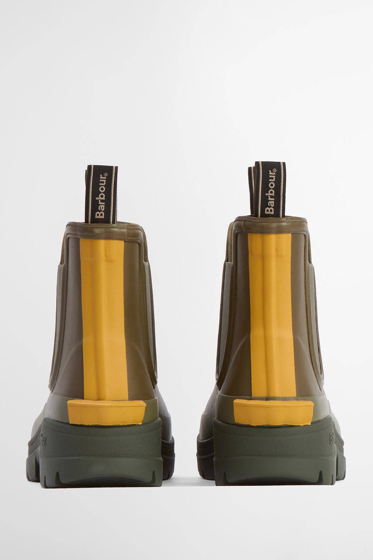 Barbour Nimbus Chelsea Wellington Boots - Olive/Ochre