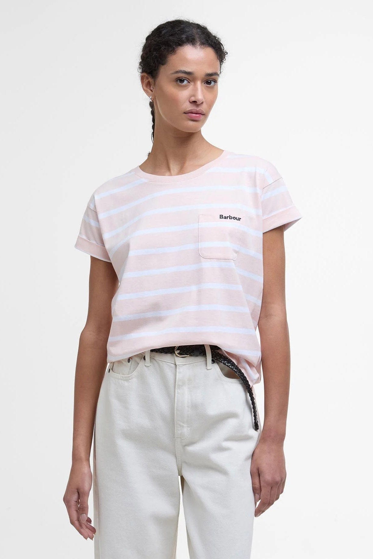 Barbour Otterburn Stipe T-Shirt - Primrose Pink