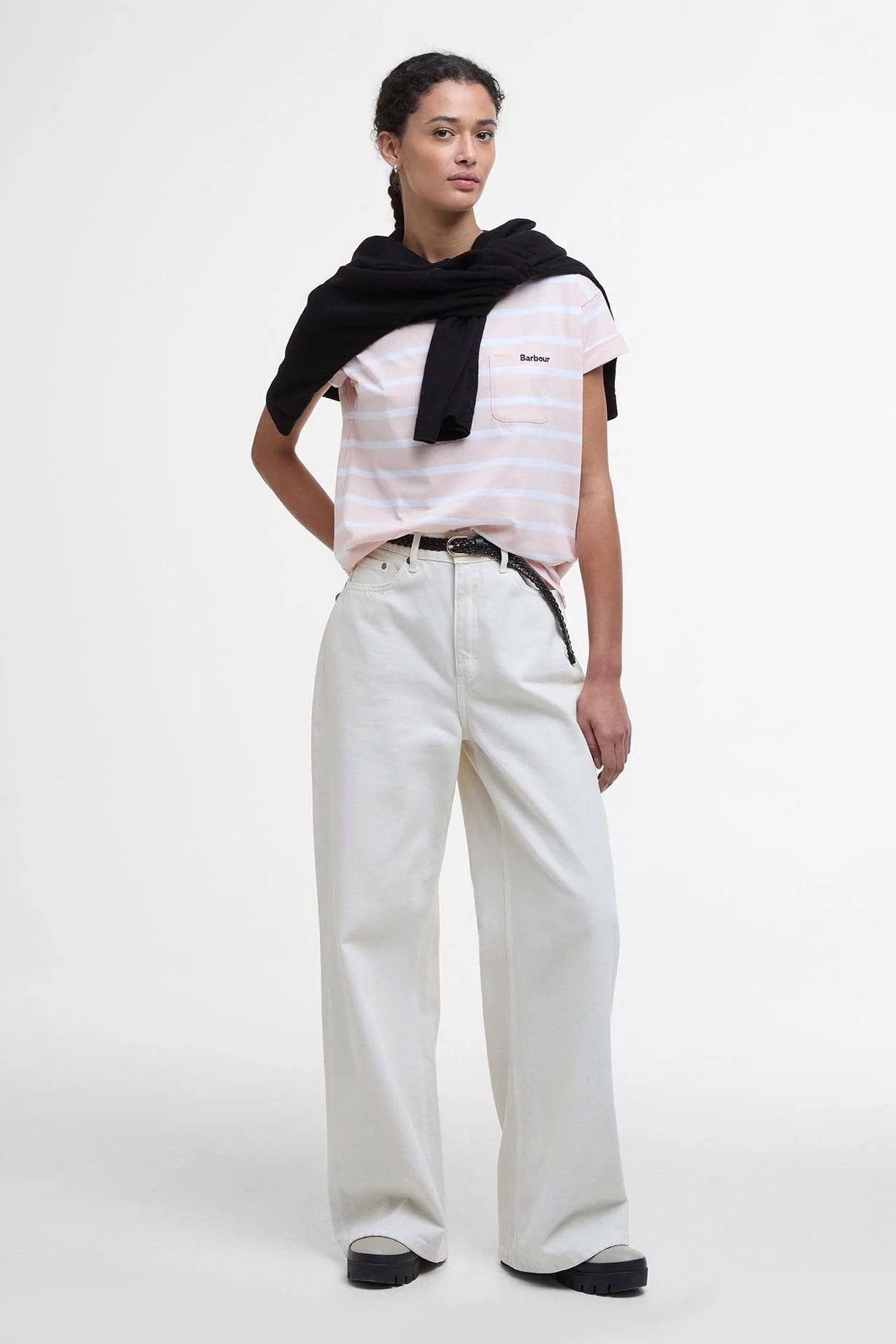 Barbour Otterburn Stipe T-Shirt - Primrose Pink