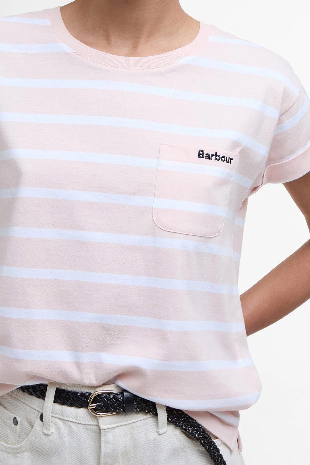 Barbour Otterburn Stipe T-Shirt - Primrose Pink