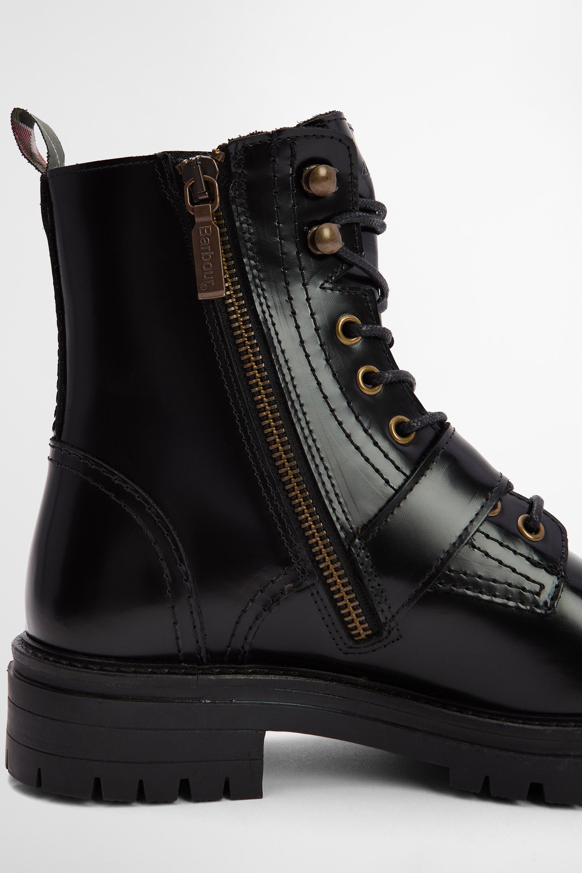 Barbour Ouseburne Biker Boot - Black Glace