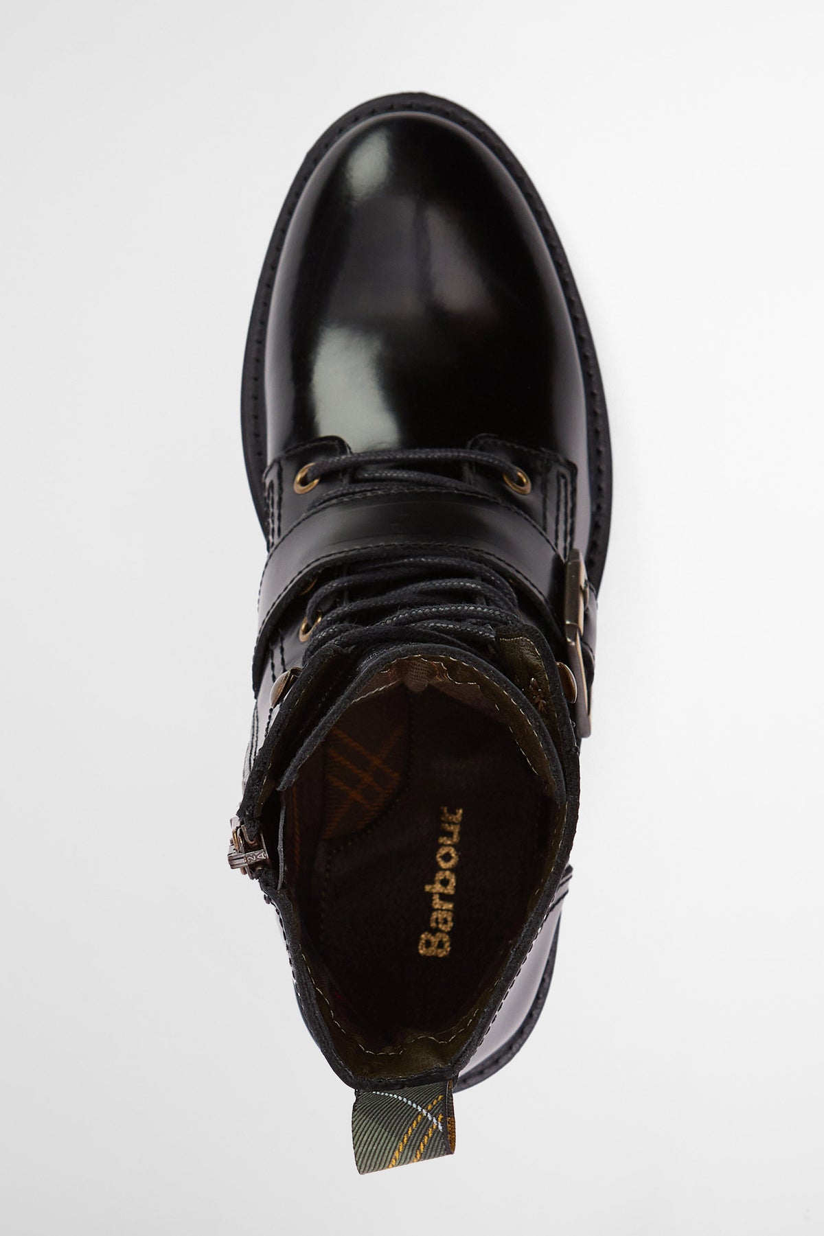 Barbour Ouseburne Biker Boot - Black Glace