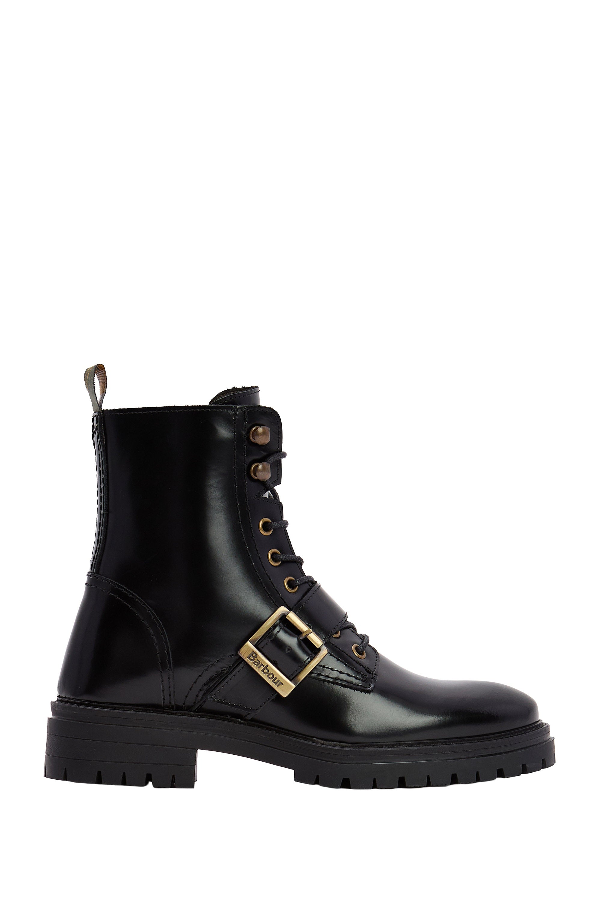Barbour Ouseburne Biker Boot - Black Glace