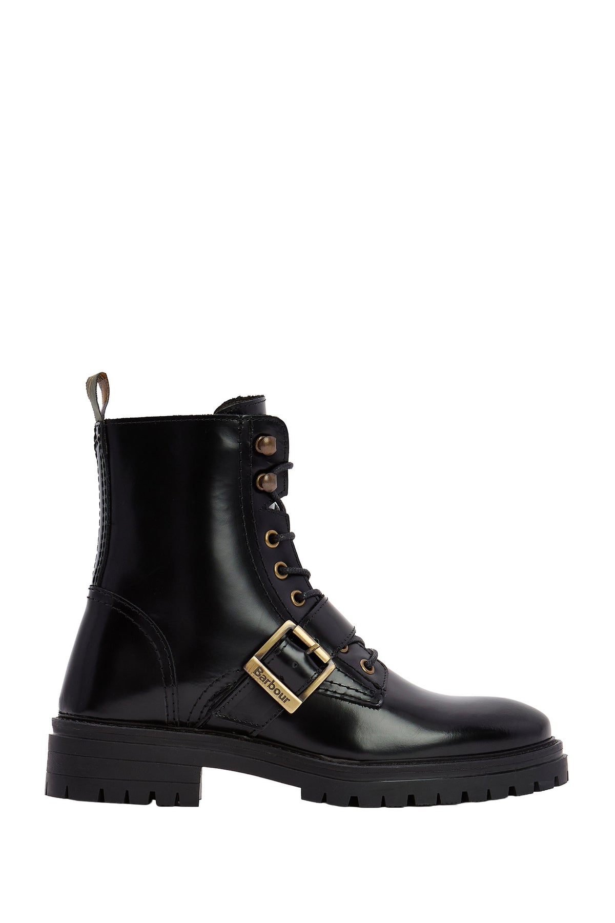 Barbour Ouseburne Biker Boot - Black Glace