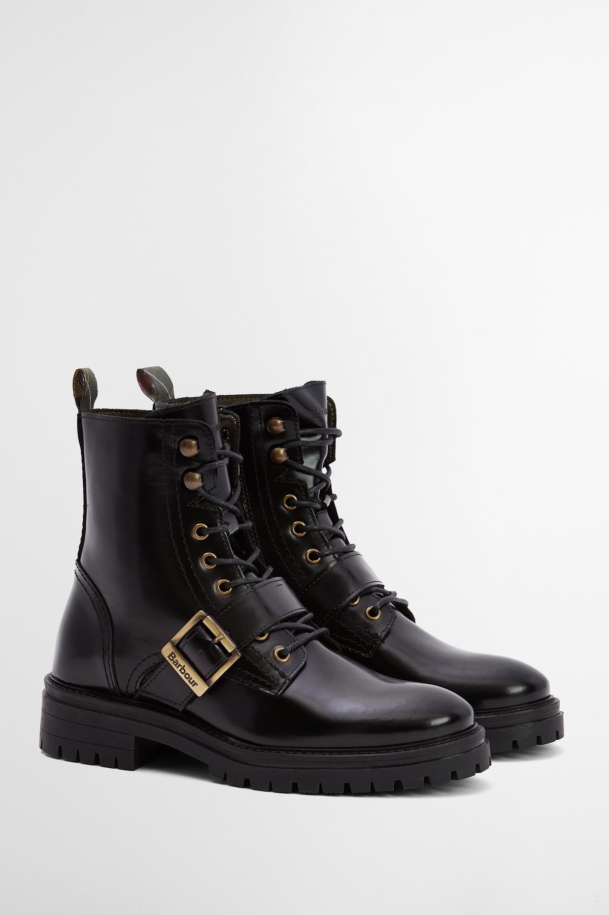 Barbour Ouseburne Biker Boot - Black Glace