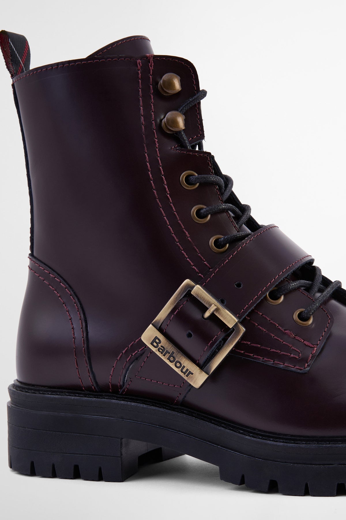 Barbour Ouseburne Biker Boot - Cherry Glace
