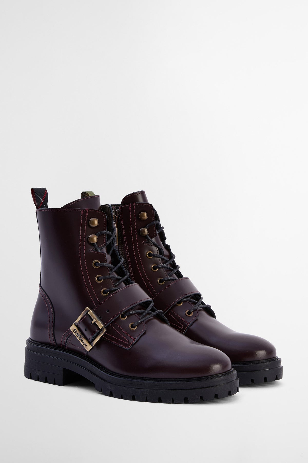 Barbour Ouseburne Biker Boot - Cherry Glace