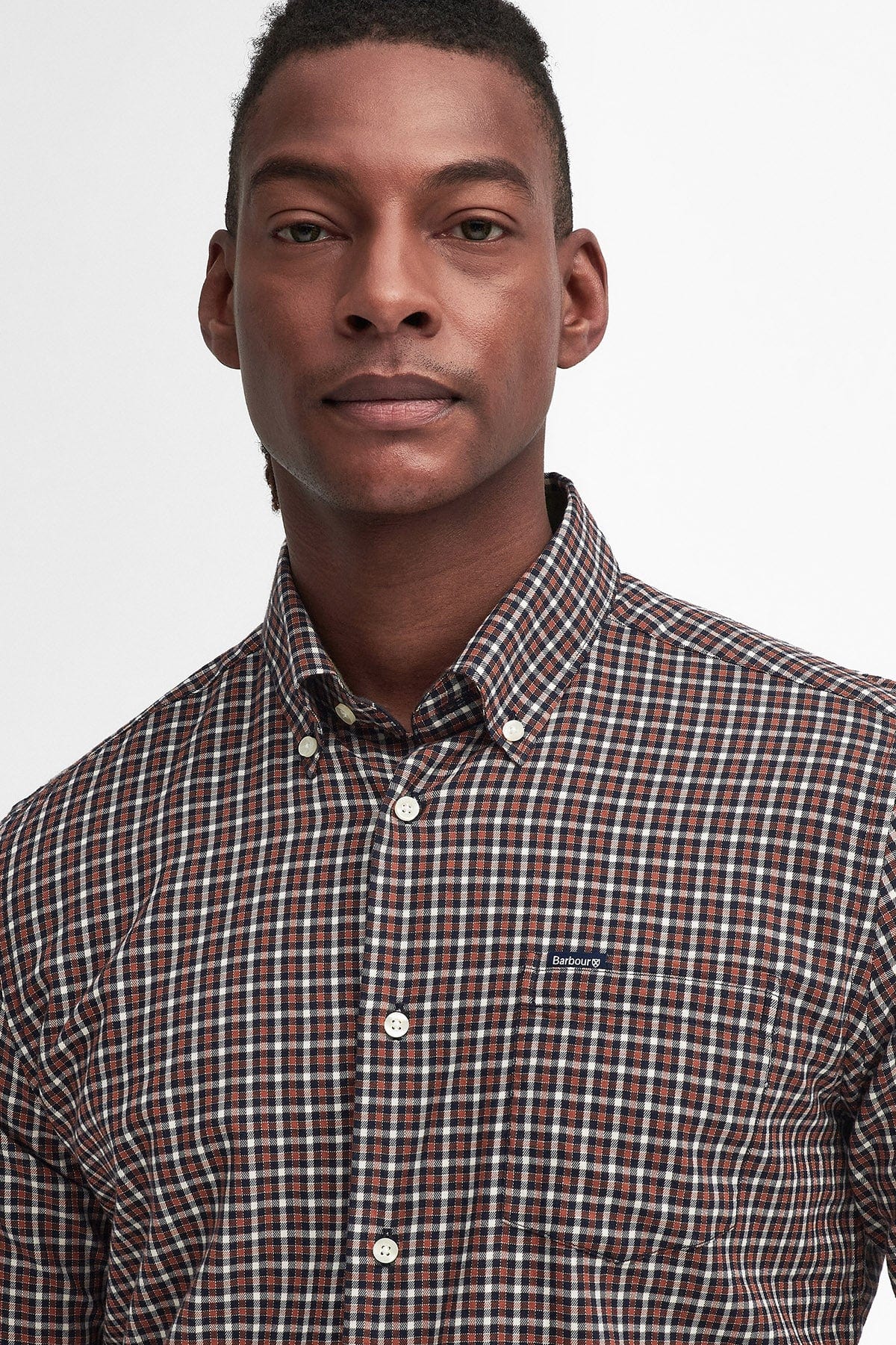 Barbour Padshaw Tailored Gingham Shirt - Navy