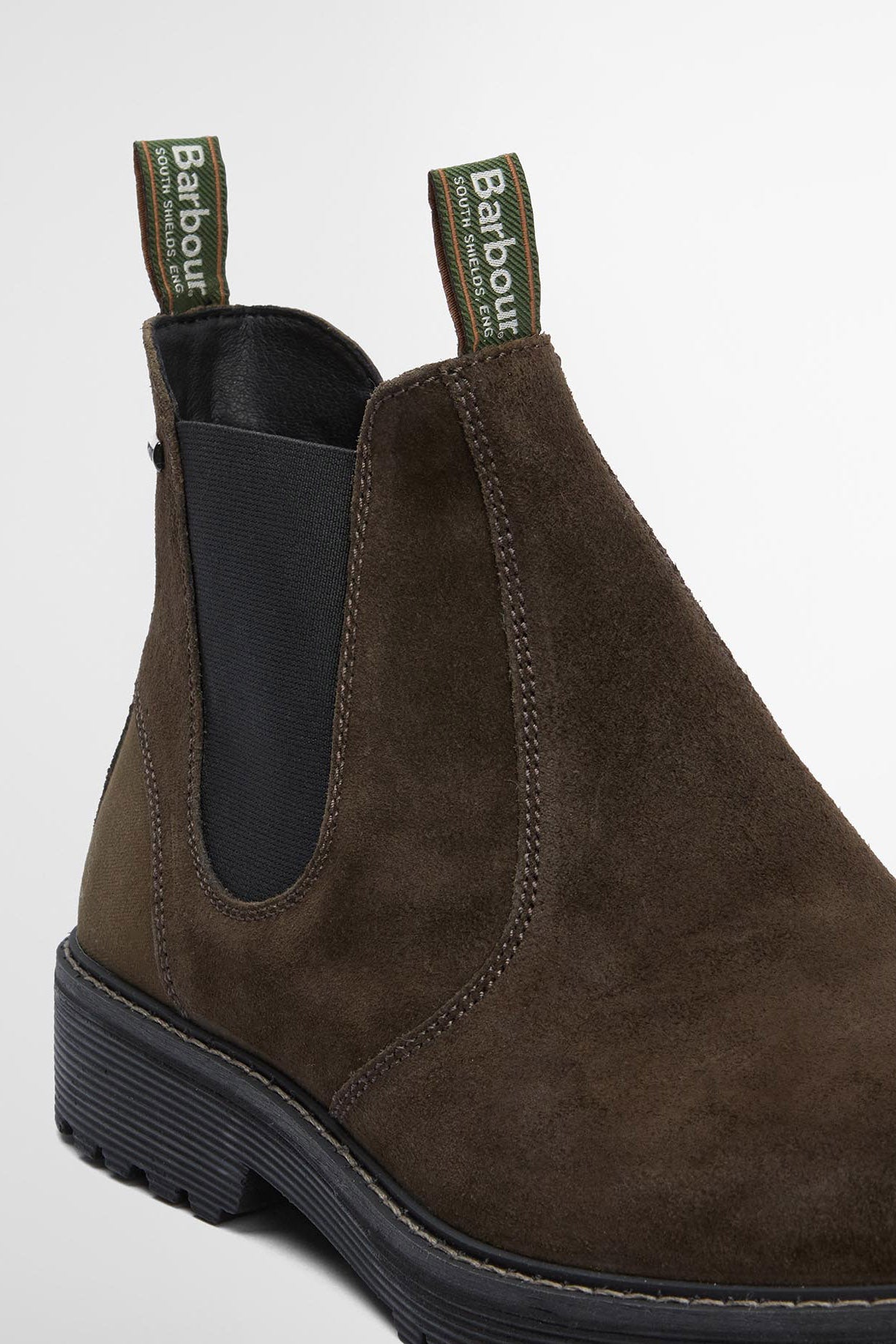 Barbour Patton Chelsea Boots - Oiled Brown Suede