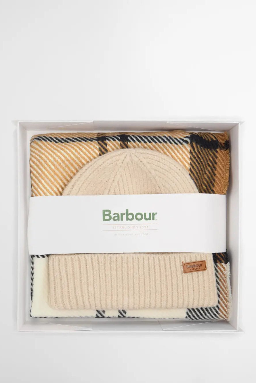 Barbour Pendle Beanie & Blair Scarf Gift Set - Hessian Navy LGS0094_BR52_OS