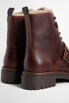 Barbour Pendle Faux Fur Biker Boot - Brown