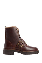 Barbour Pendle Faux Fur Biker Boot - Brown