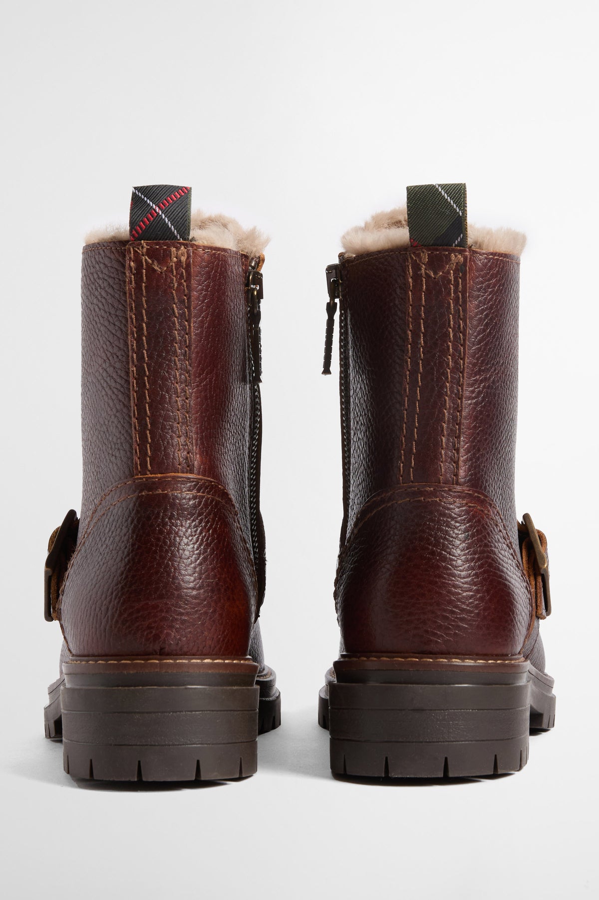Barbour Pendle Faux Fur Biker Boot - Brown