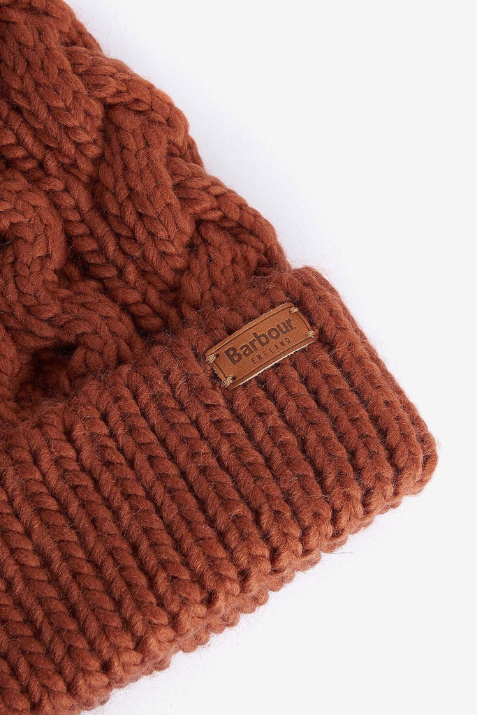 Barbour Penshaw Cable Beanie - Warm Ginger LHA0386_OR91_OS