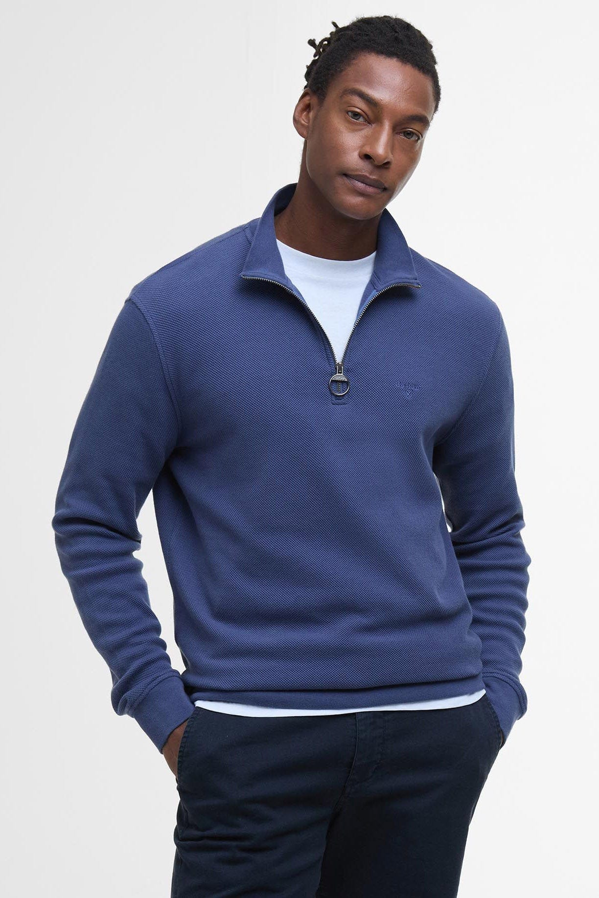 Barbour Pique Half Zip Sweatshirt - Oceana