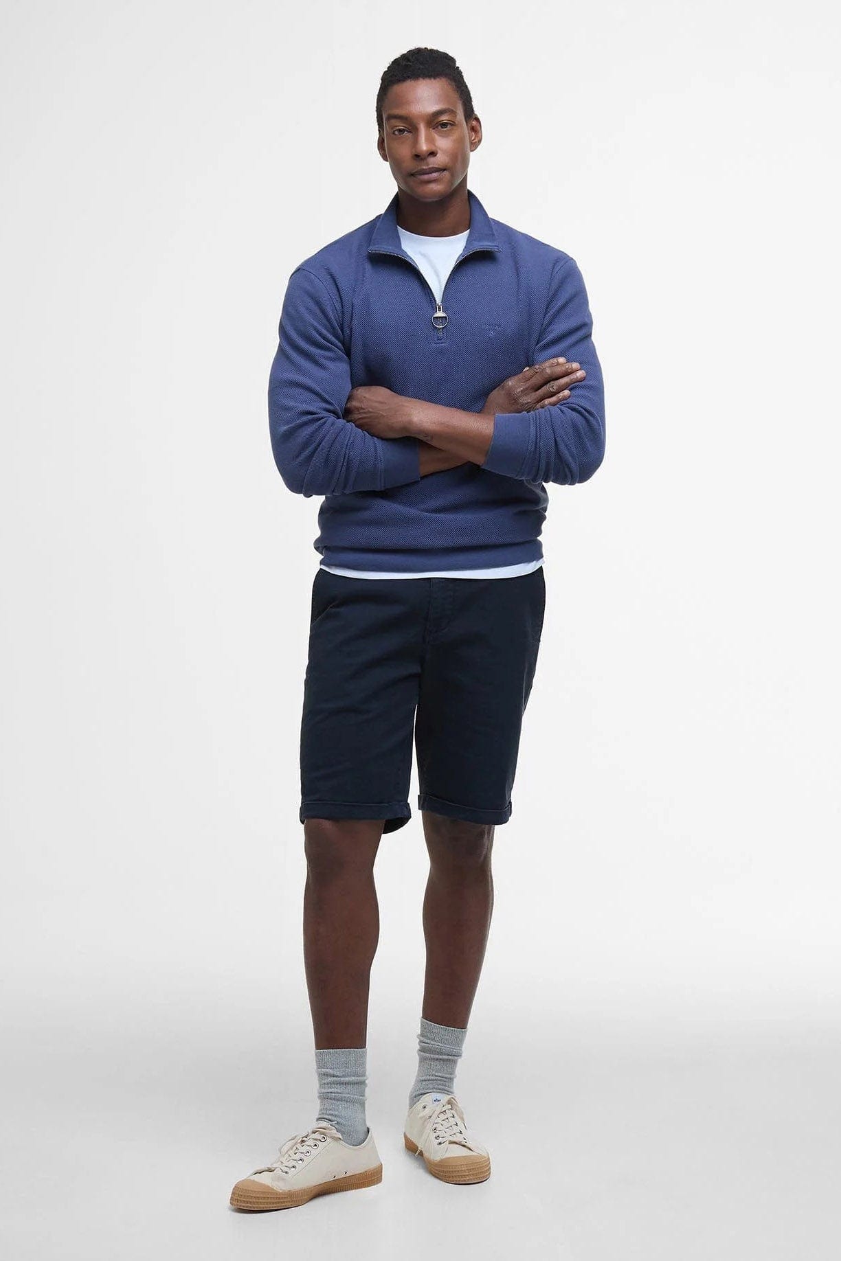 Barbour Pique Half Zip Sweatshirt - Oceana