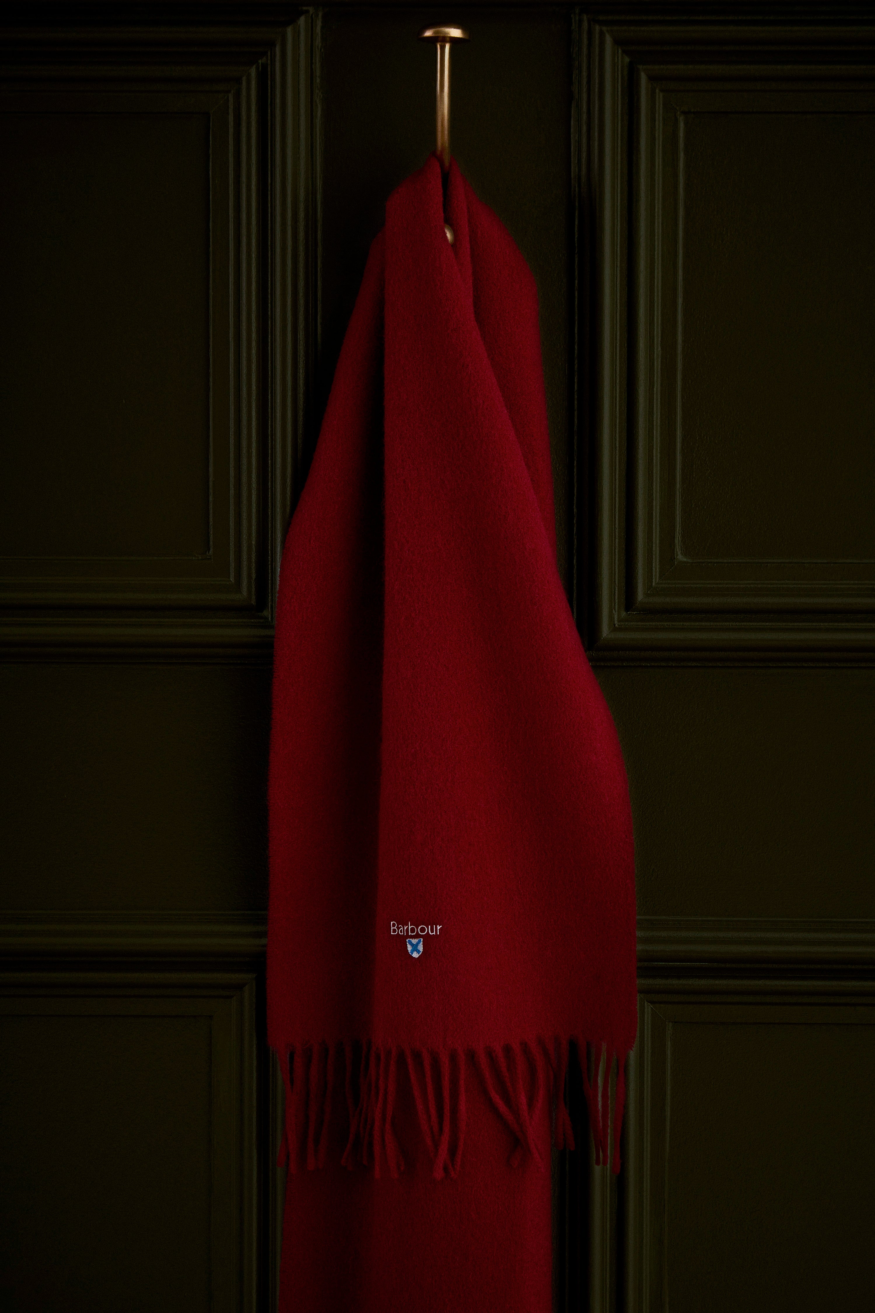 Barbour Plain Lambswool Scarf - Biking Red USC0008_RE91_OS