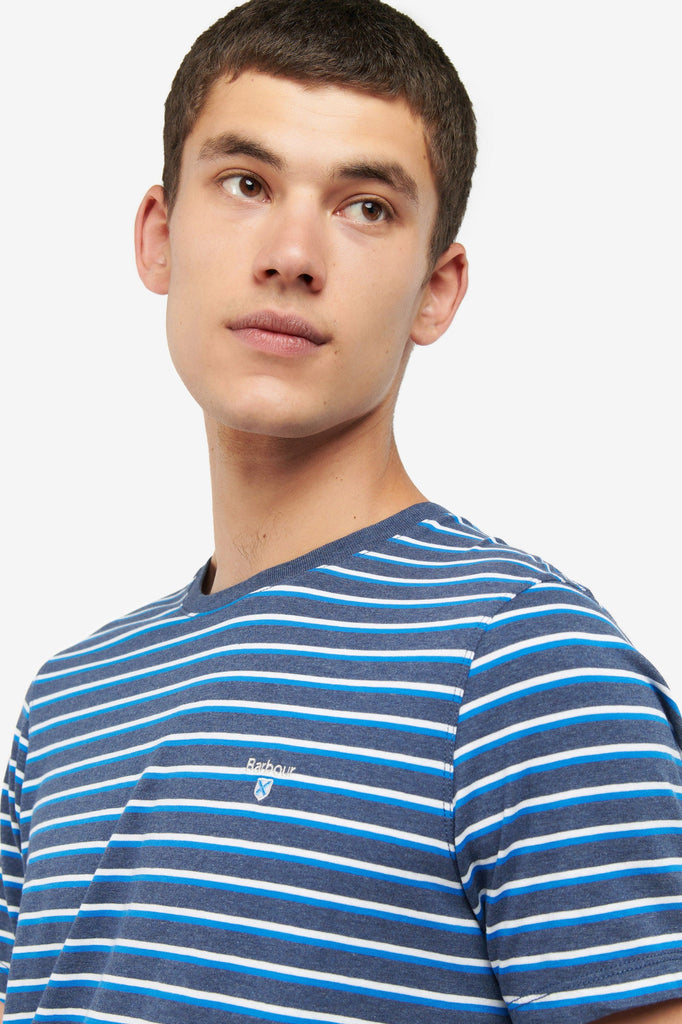 Barbour Ponte Stripe T Shirt - Navy