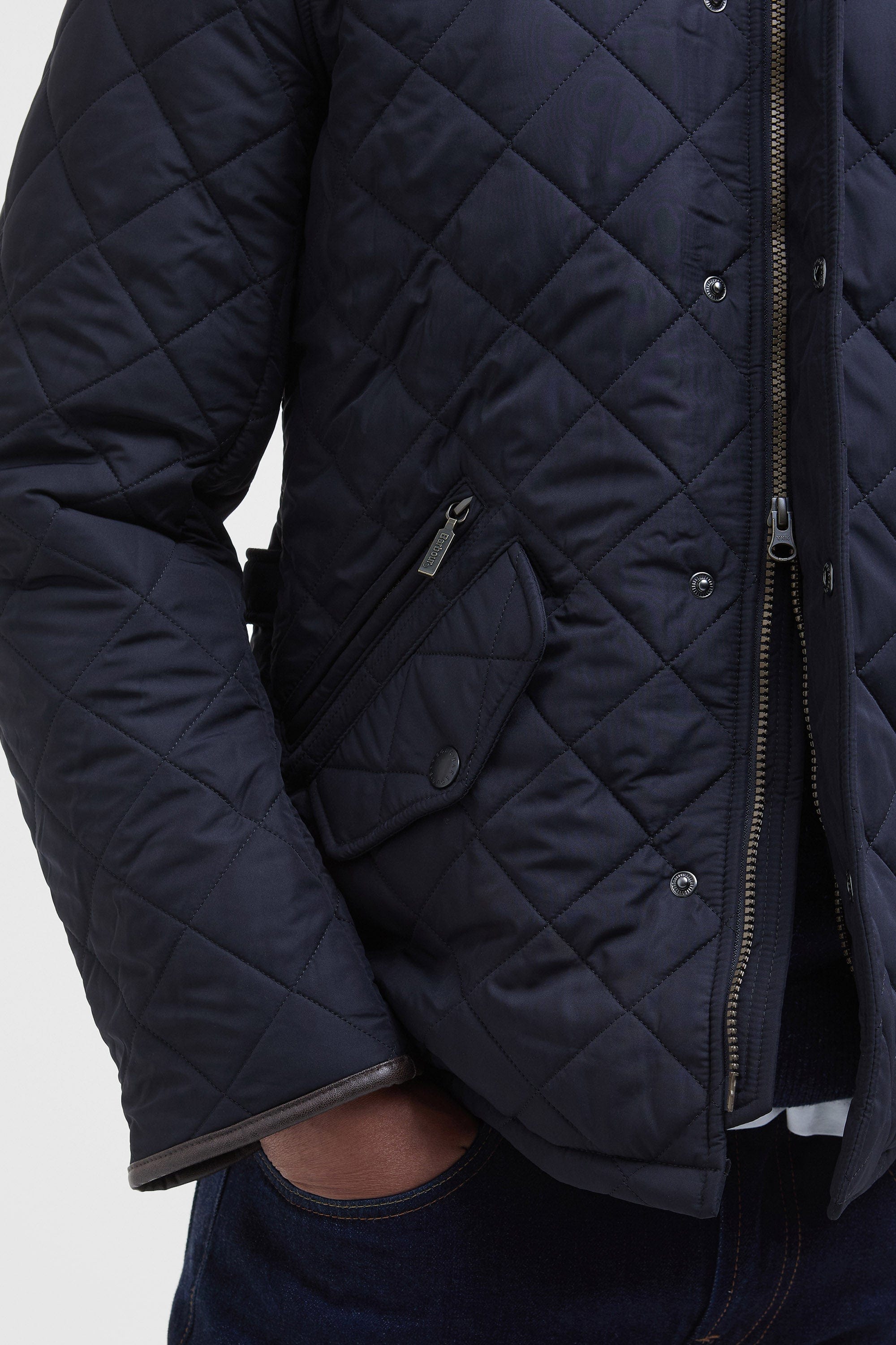 Barbour Powell Tailored Quilted Jacket - Navy