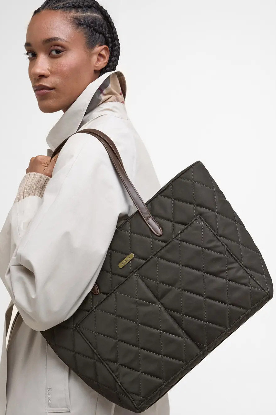 Barbour Quilted Mini Tote Bag - Olive LBA0431_OL75_OS