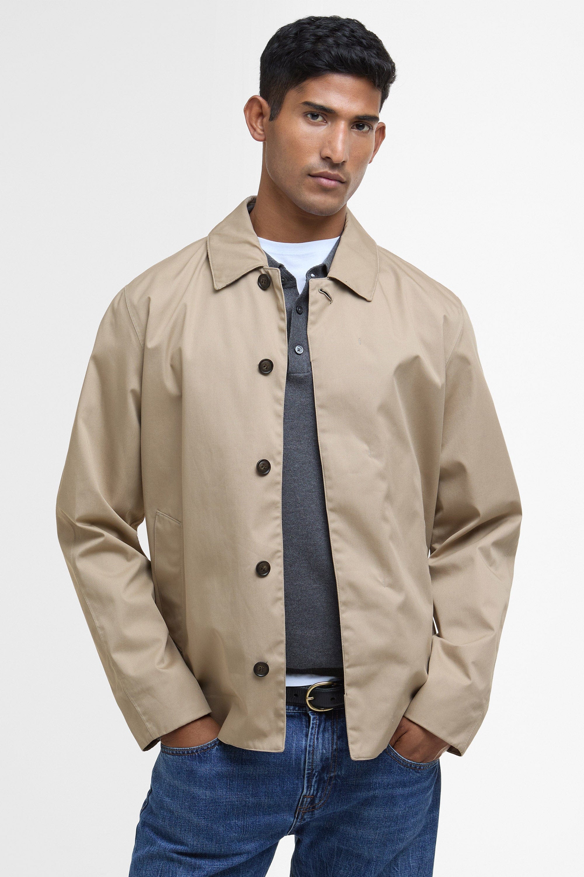 Barbour Rokig Short Waterproof Jacket - Washed Stone