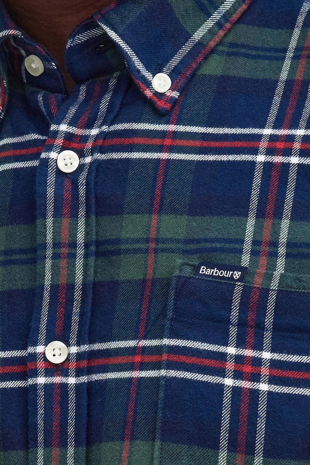 Barbour Ronan Tailored Brushed Cotton Shirt - Deep Blue