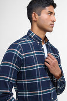 Barbour Ronan Tailored Brushed Cotton Shirt - Inky Blue