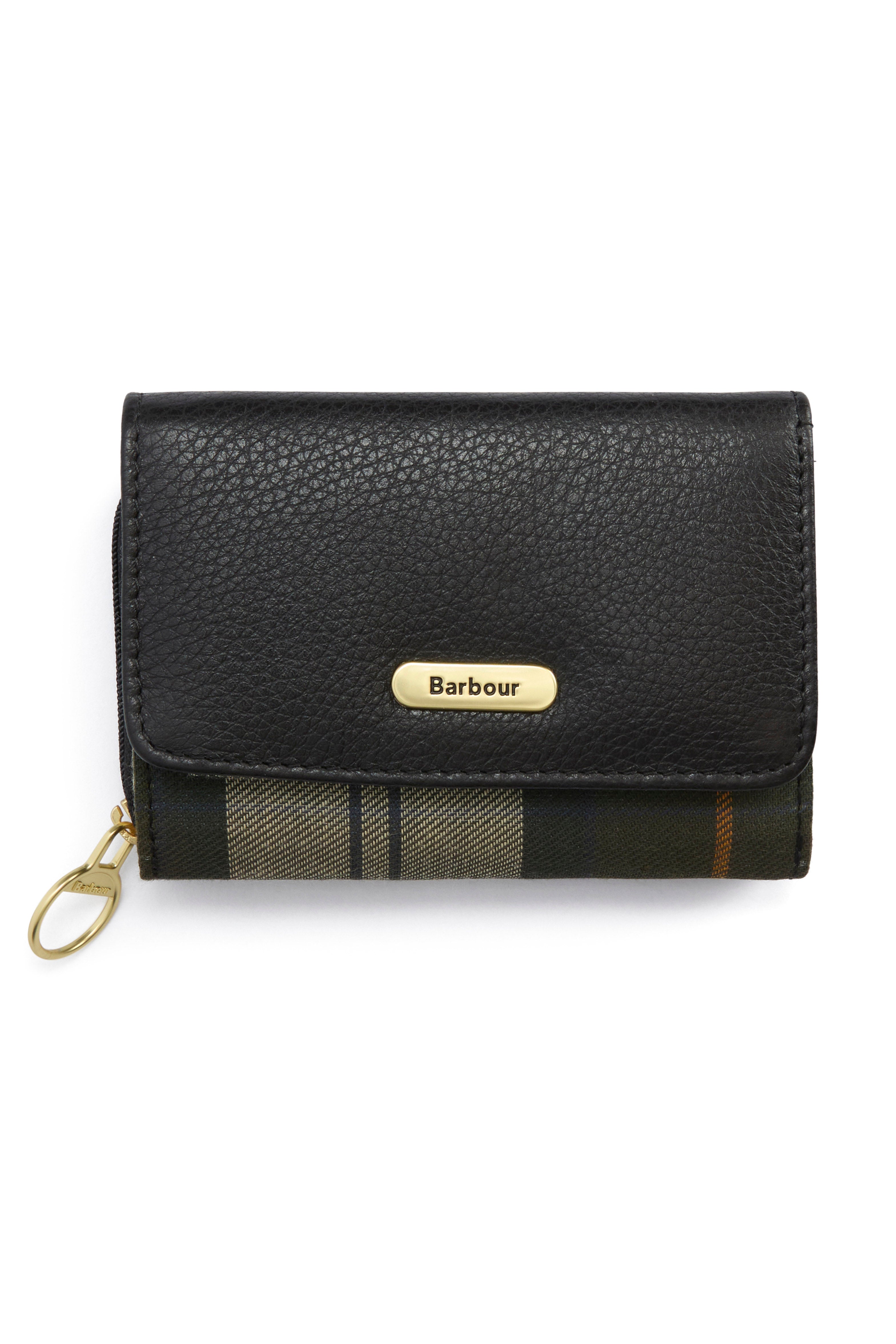 Barbour Rosa Leather French Purse - Black/Ancient LLG0036_BK11_OS