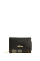 Barbour Rosa Leather French Purse - Black/Ancient LLG0036_BK11_OS