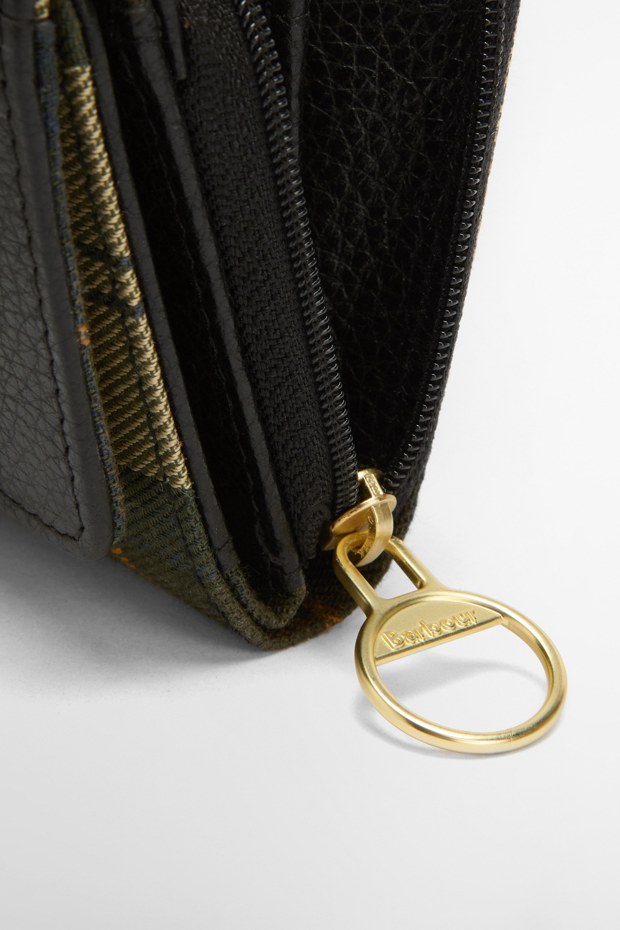 Barbour Rosa Leather French Purse - Black/Ancient LLG0036_BK11_OS