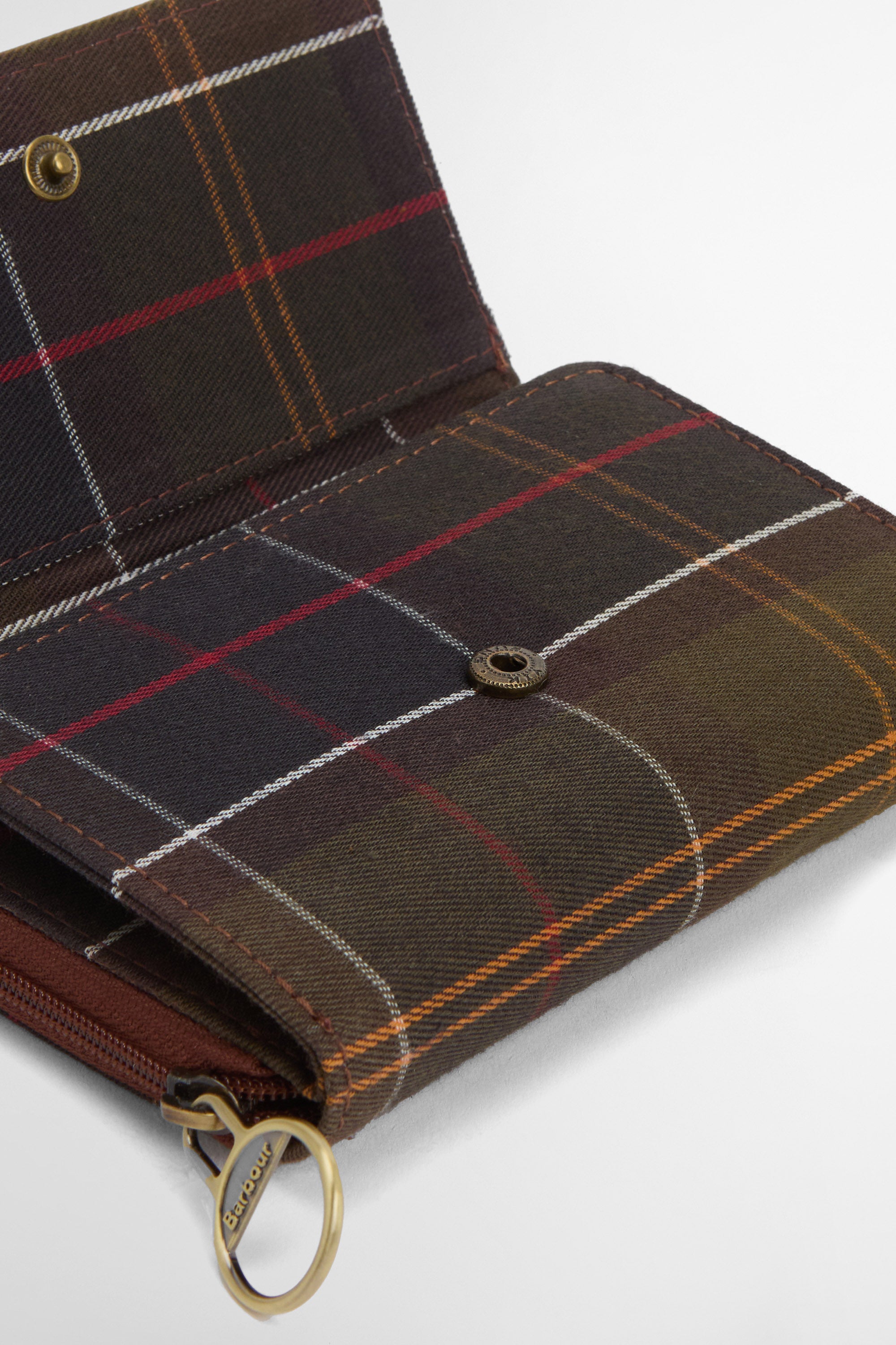 Barbour Rosa Leather French Purse - Brown/Classic LLG0036_BR11_OS