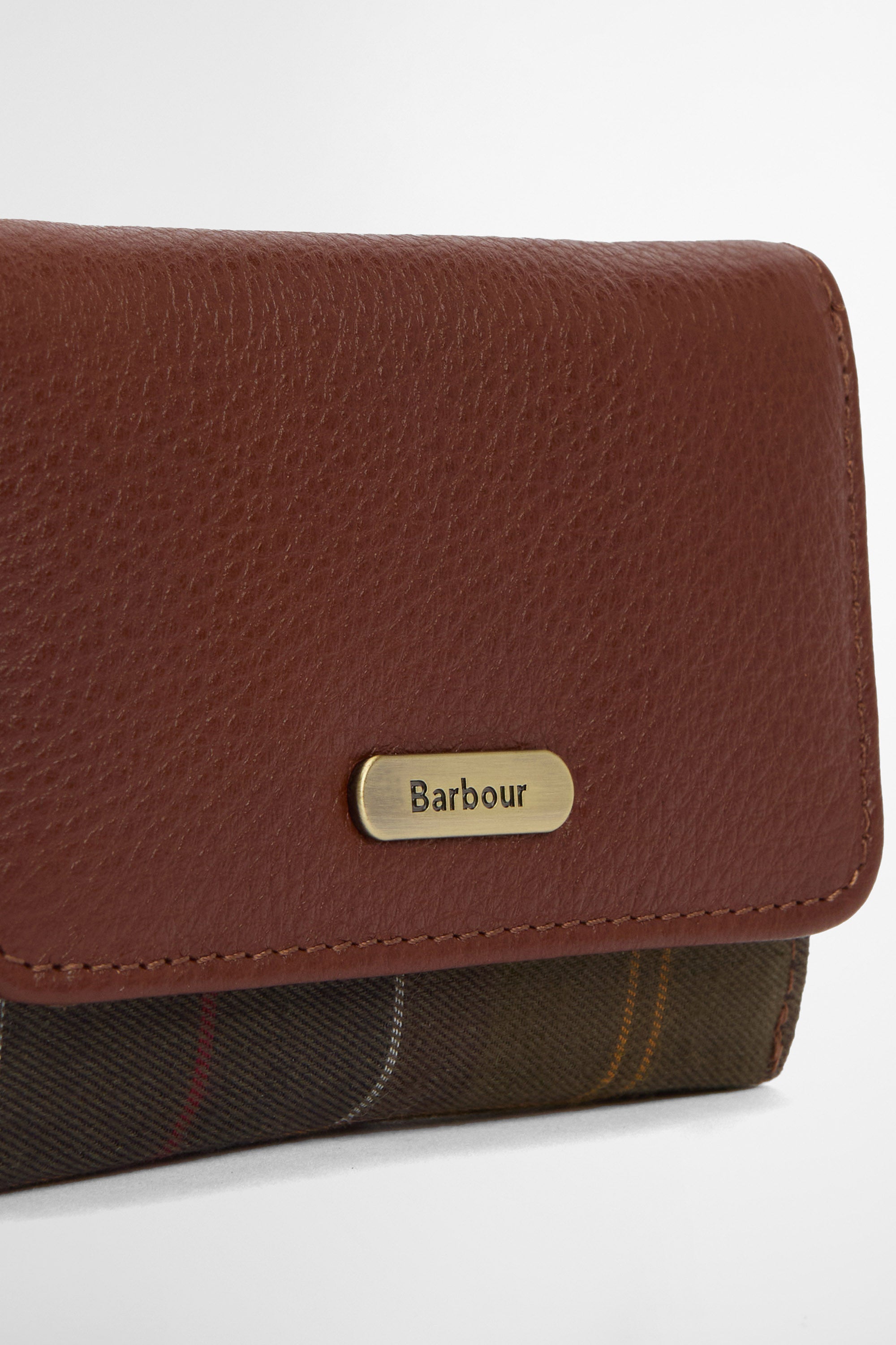 Barbour Rosa Leather French Purse - Brown/Classic LLG0036_BR11_OS