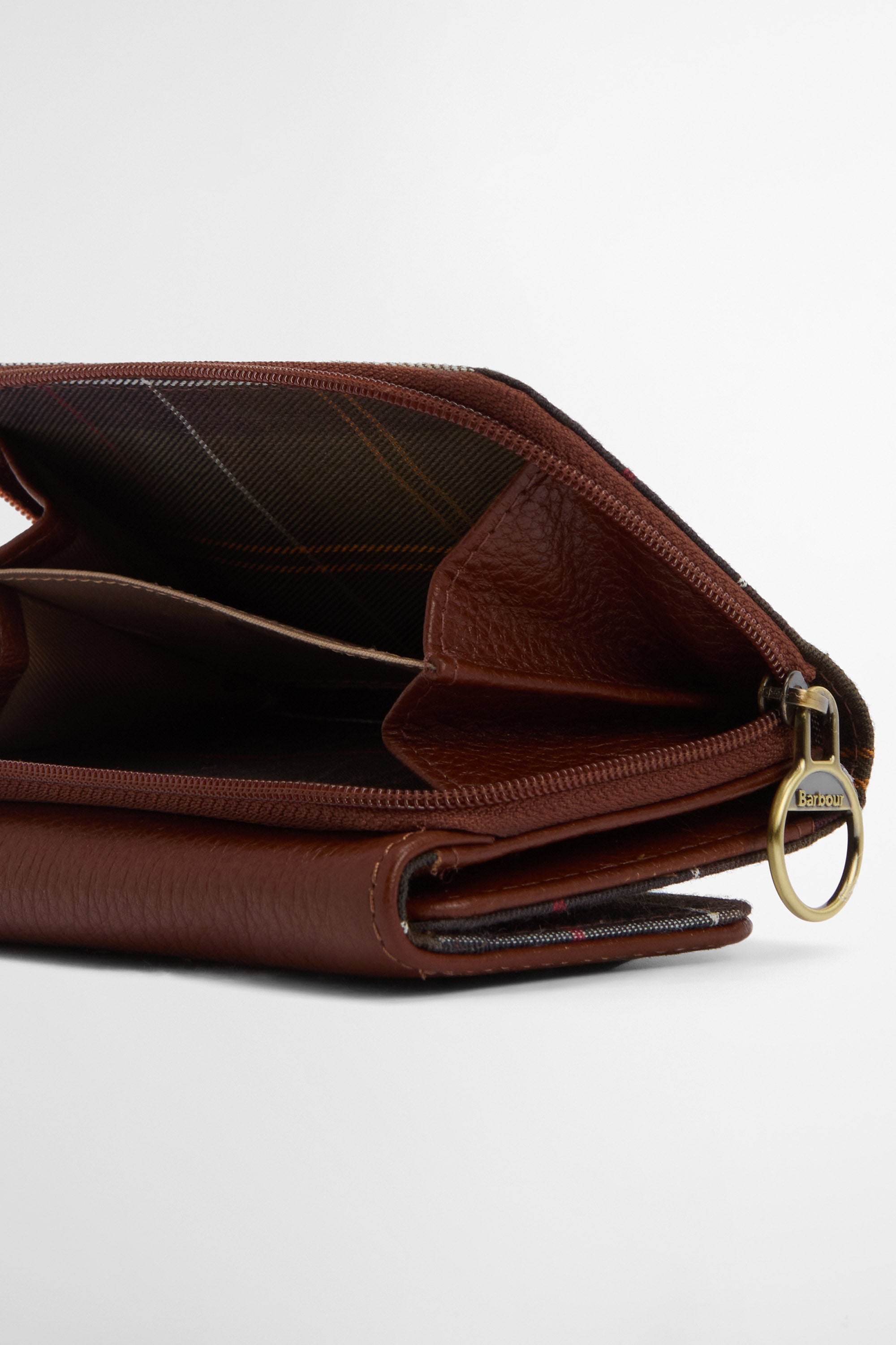 Barbour Rosa Leather French Purse - Brown/Classic LLG0036_BR11_OS