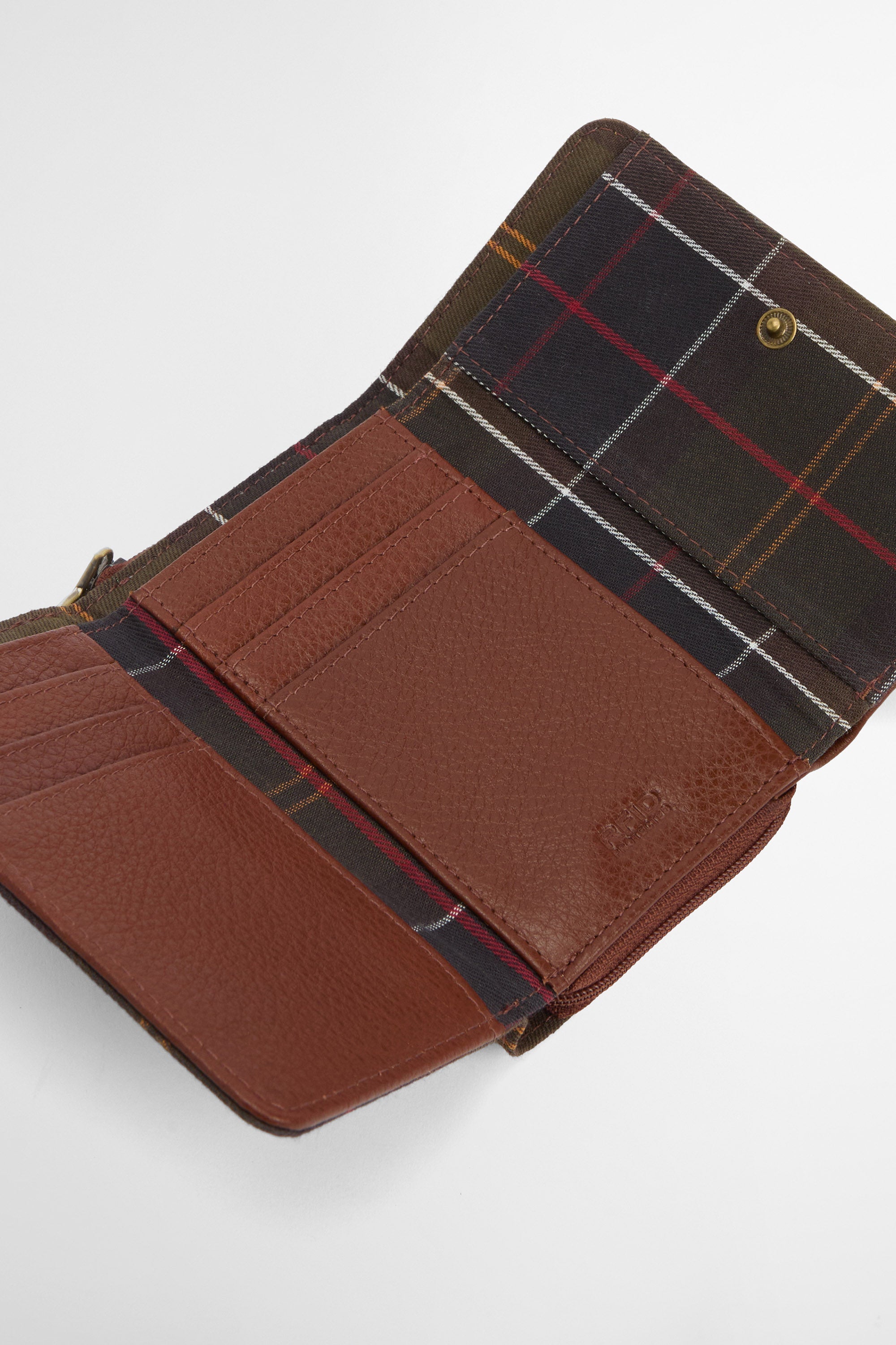 Barbour Rosa Leather French Purse - Brown/Classic LLG0036_BR11_OS