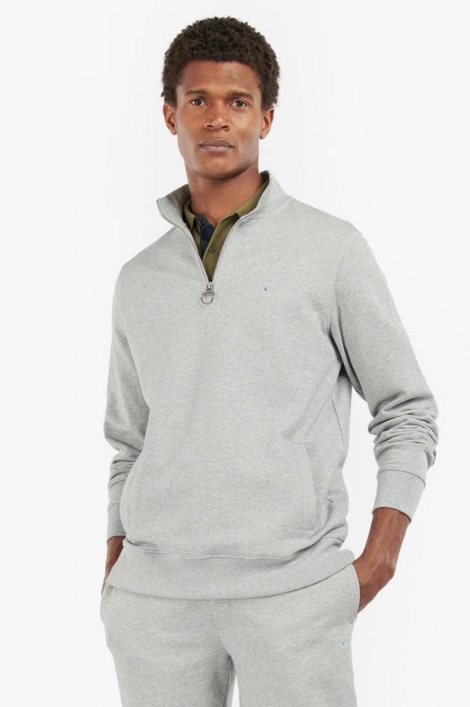 Barbour Rothley Half Zip Sweatshirt - Grey Marl