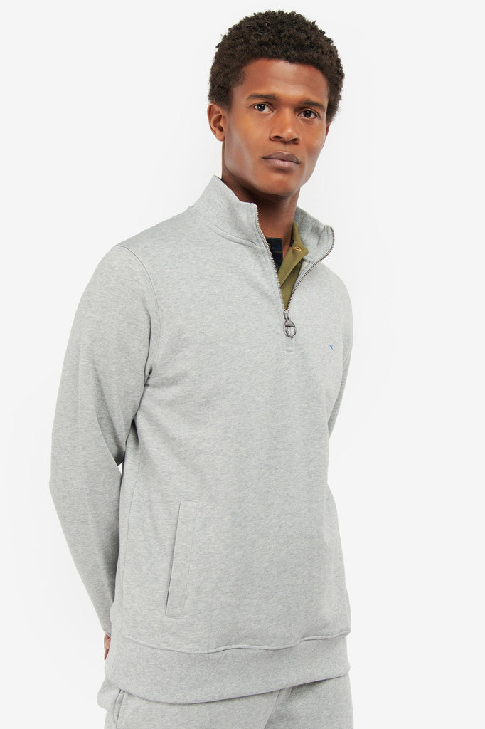 Barbour Rothley Half Zip Sweatshirt - Grey Marl