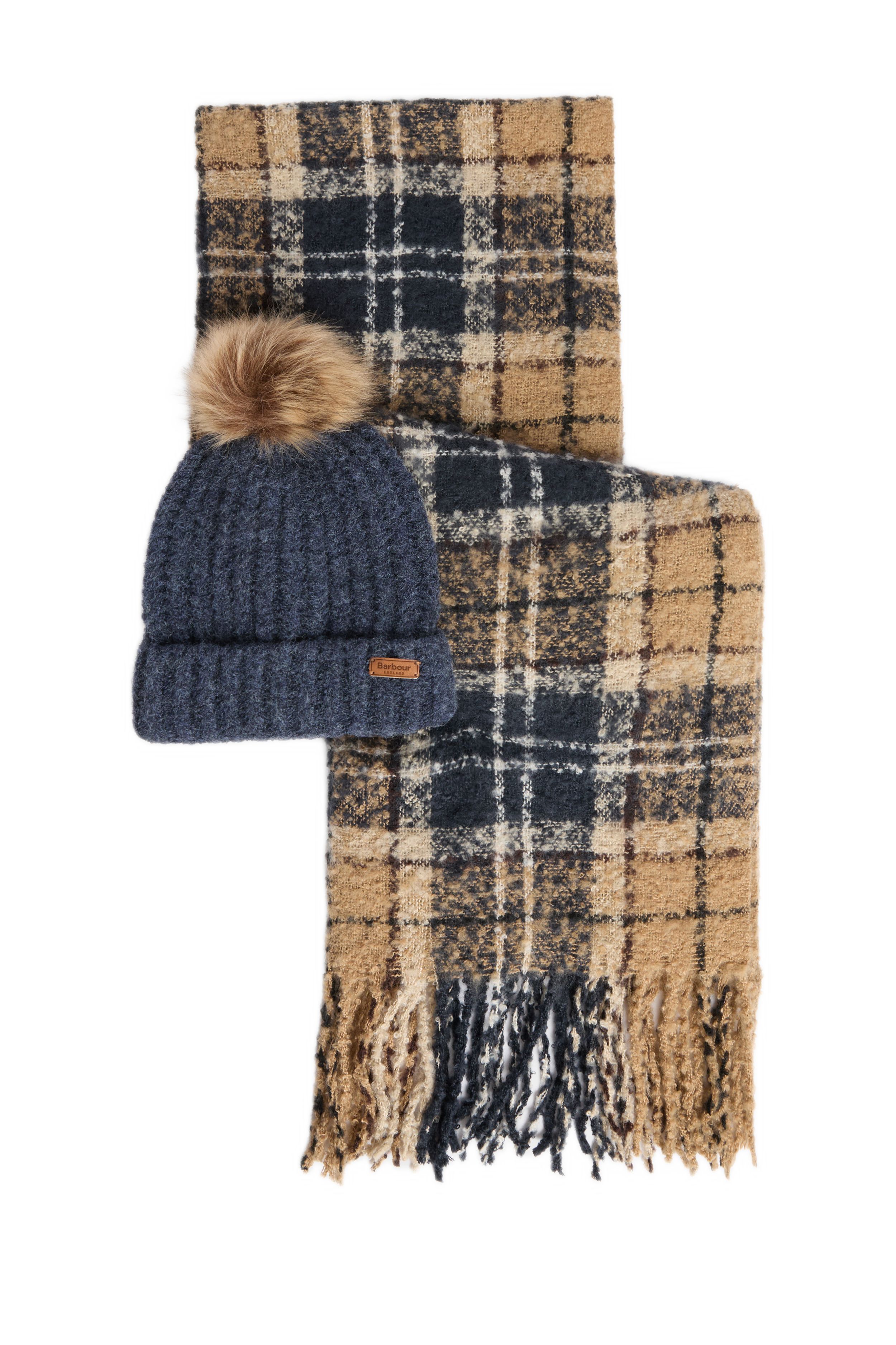 Barbour Saltburn Beanie & Scarf - Birchwood LGS0077_TN39_OS