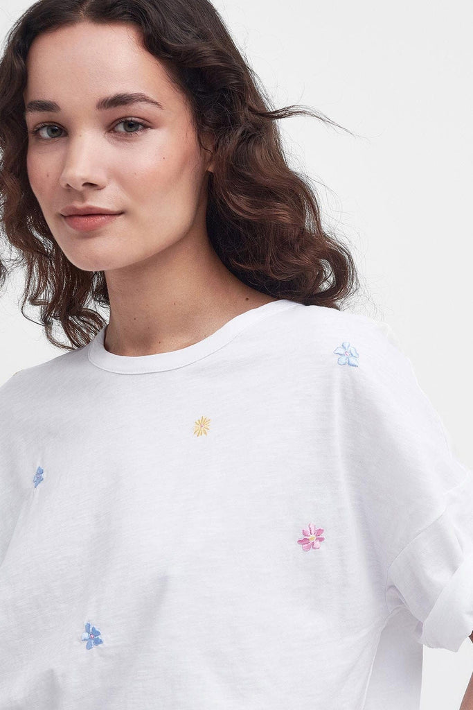 Barbour Sandfield Floral T-Shirt - Classic White