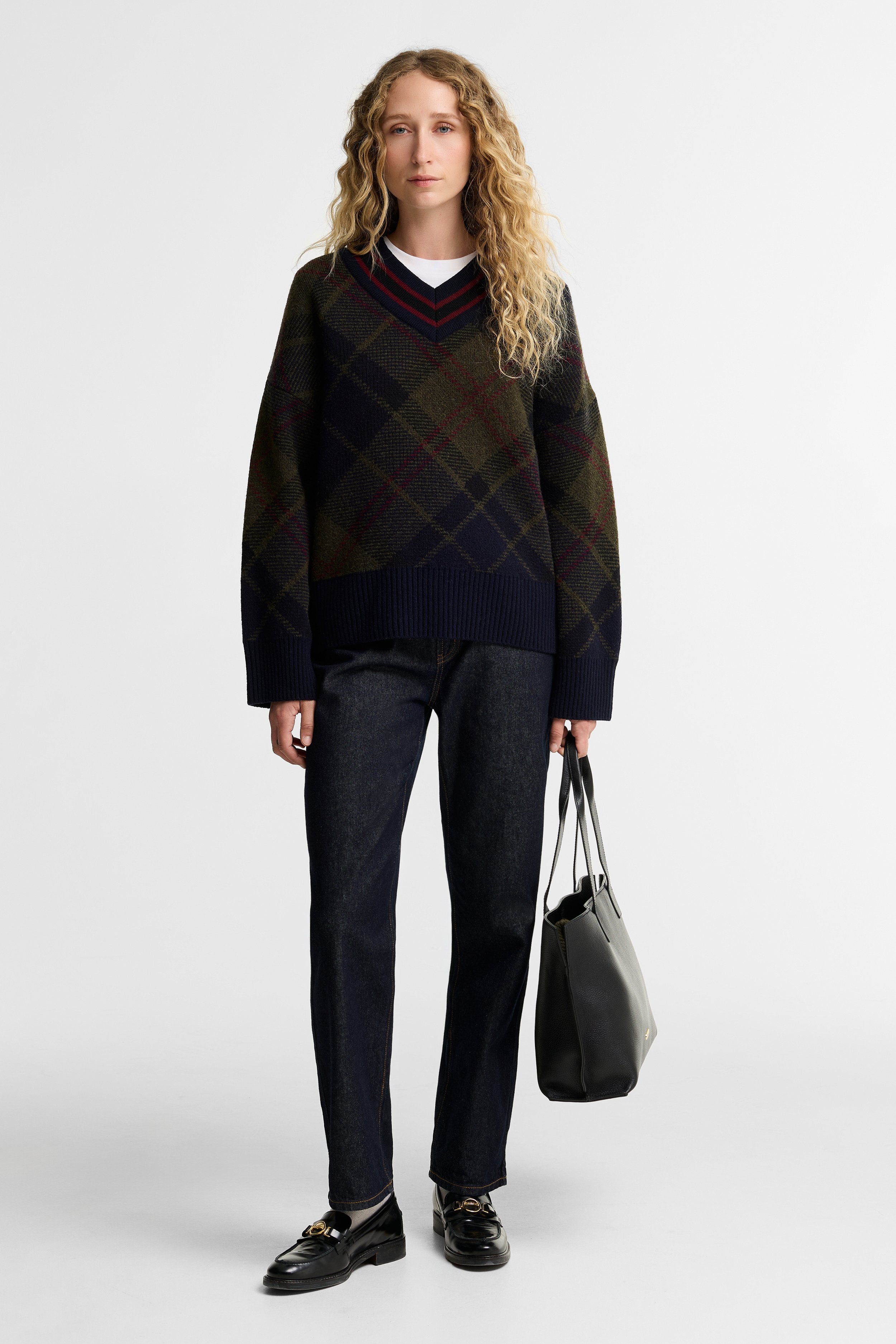 Barbour Shae Knit Jumper - Shadow Classic Tartan