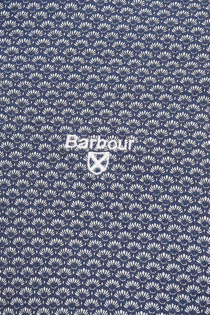 Barbour Shell Print Polo Shirt - Classic Navy